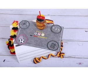 ITH Untersetzer - Fußball Silhouette